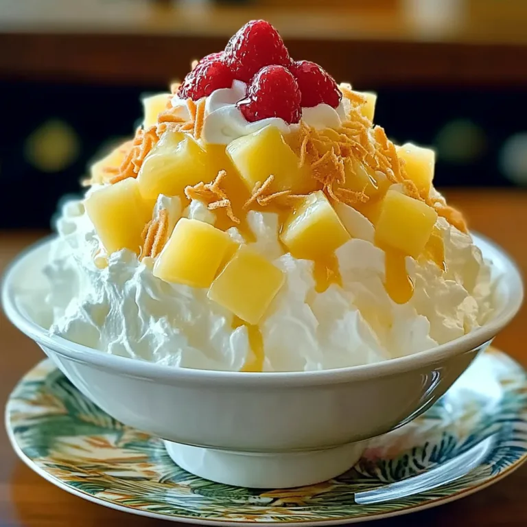 Tropical Pina Colada Fluff Recipe for a Sunny Treat