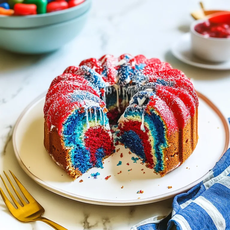 Irresistible Red White & Blue Marble Cake Recipe