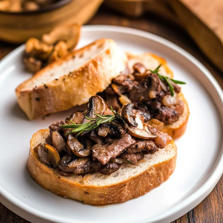 Irresistible Steak and Mushroom Bruschetta Recipe
