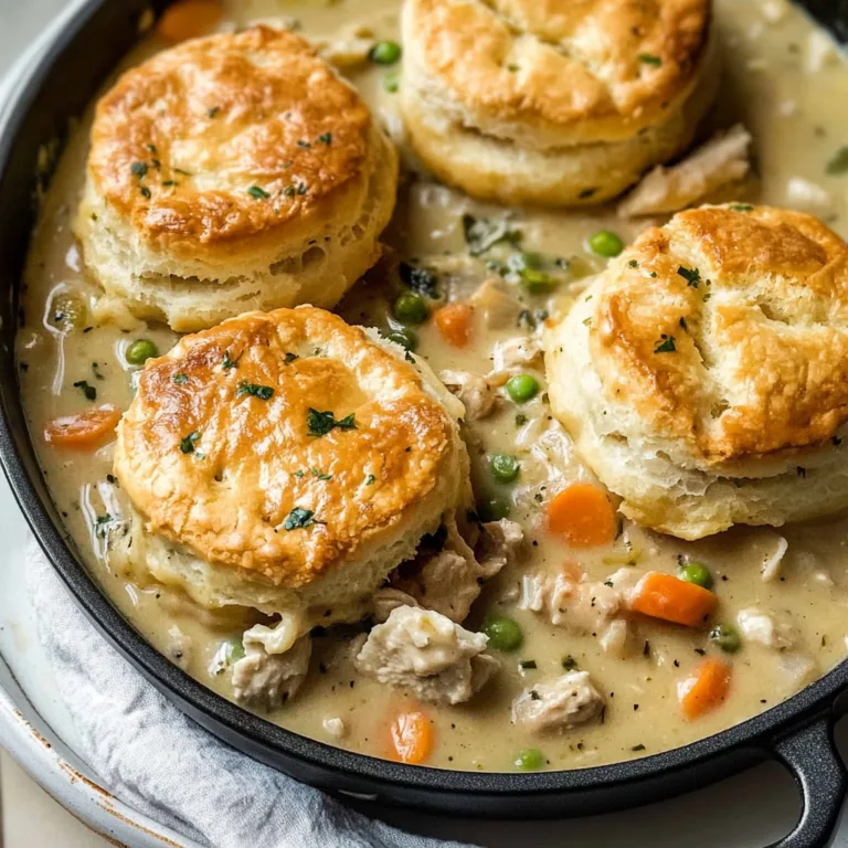 Comforting Chicken Pot Pie with Biscuits Recipe