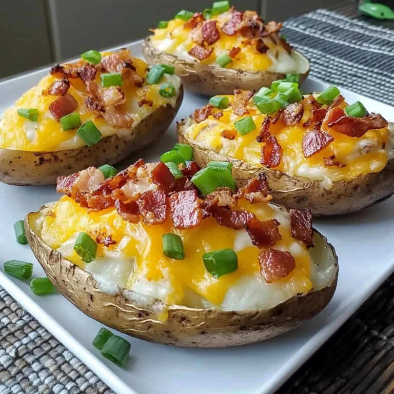 Irresistible Loaded Baked Potatoes with Bacon & Cheddar