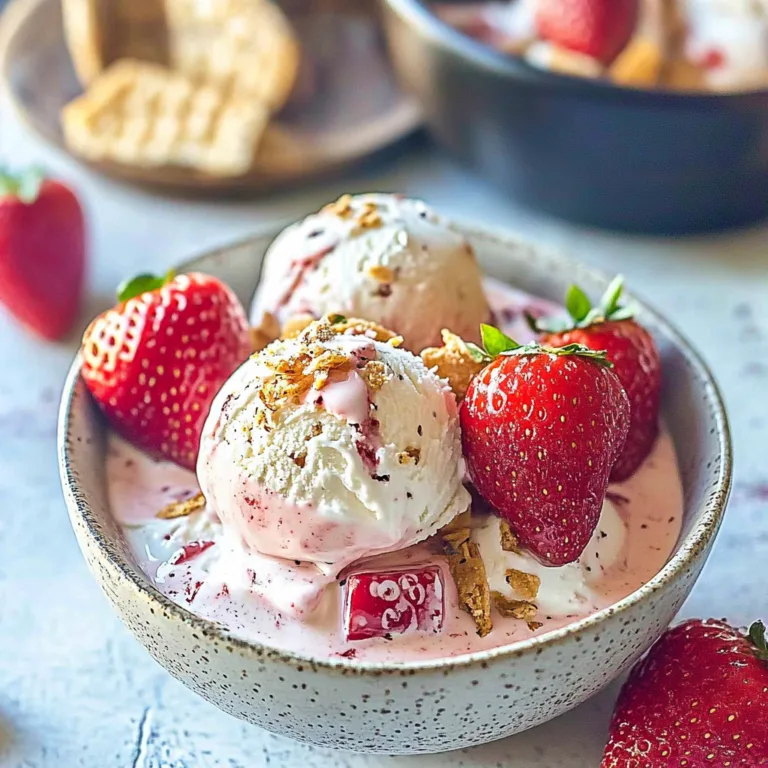 Indulge in Strawberry Cheesecake Ice Cream Bliss