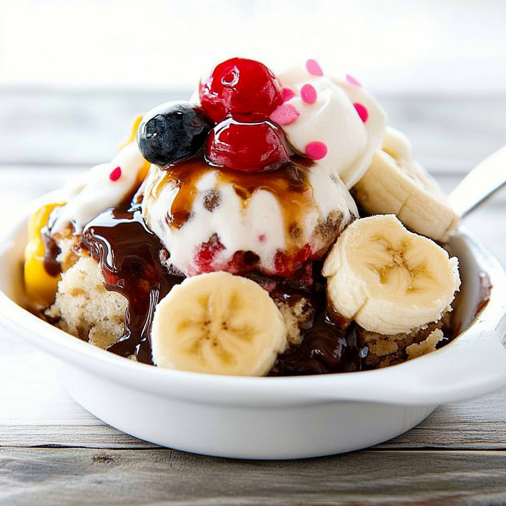 Recipe preparation for Banana Split Dump Cake