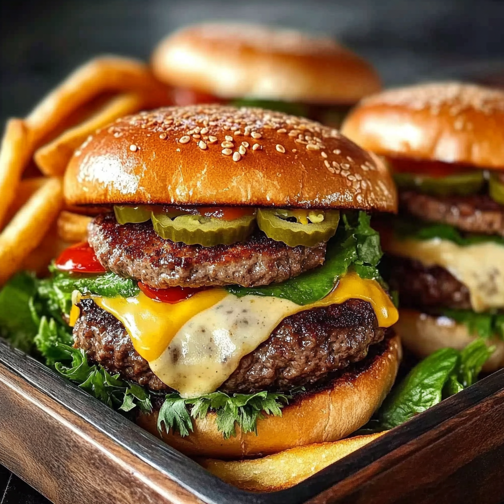 Recipe preparation for Southwest Burger Green Chiles