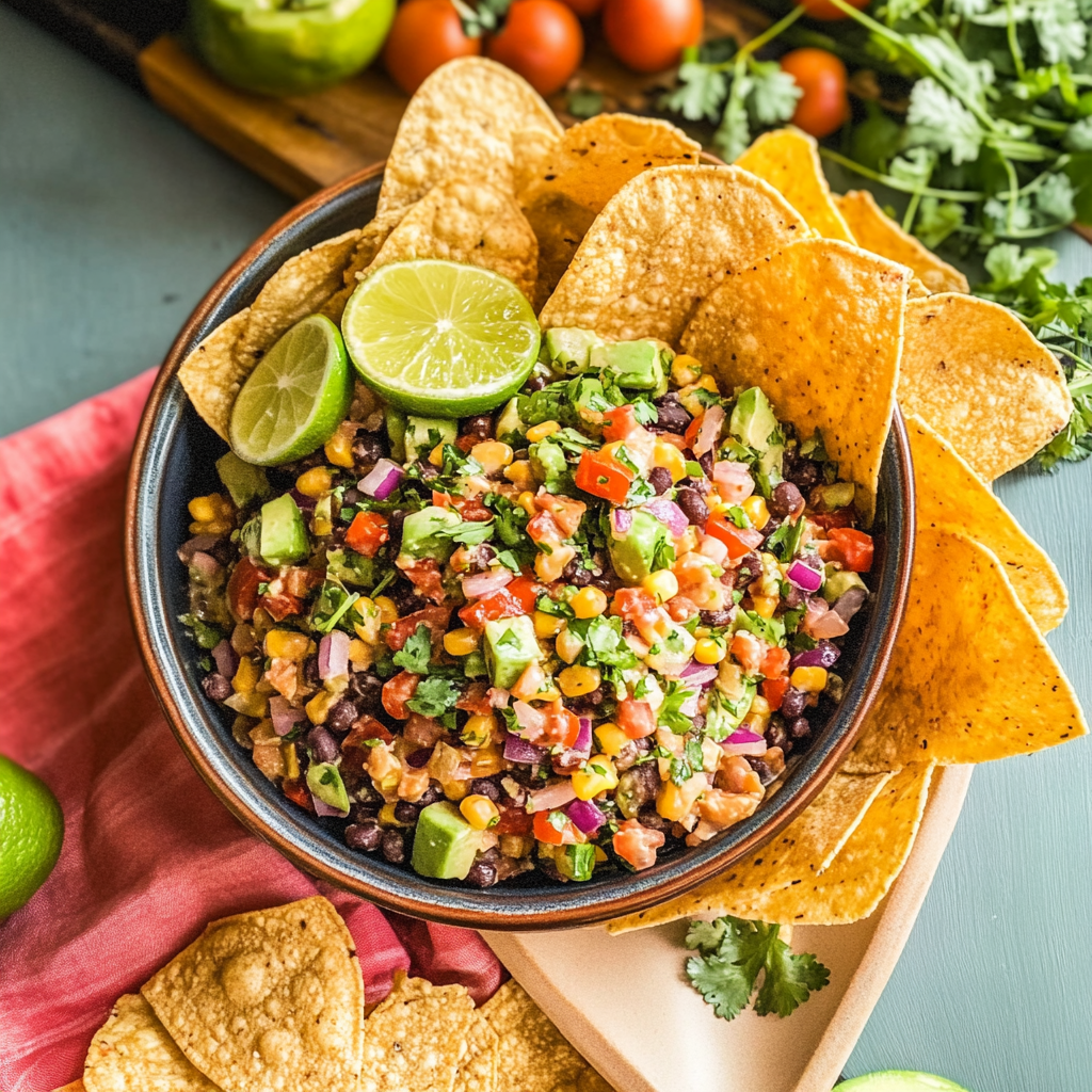 Recipe preparation for Texas Cowboy Caviar Dip