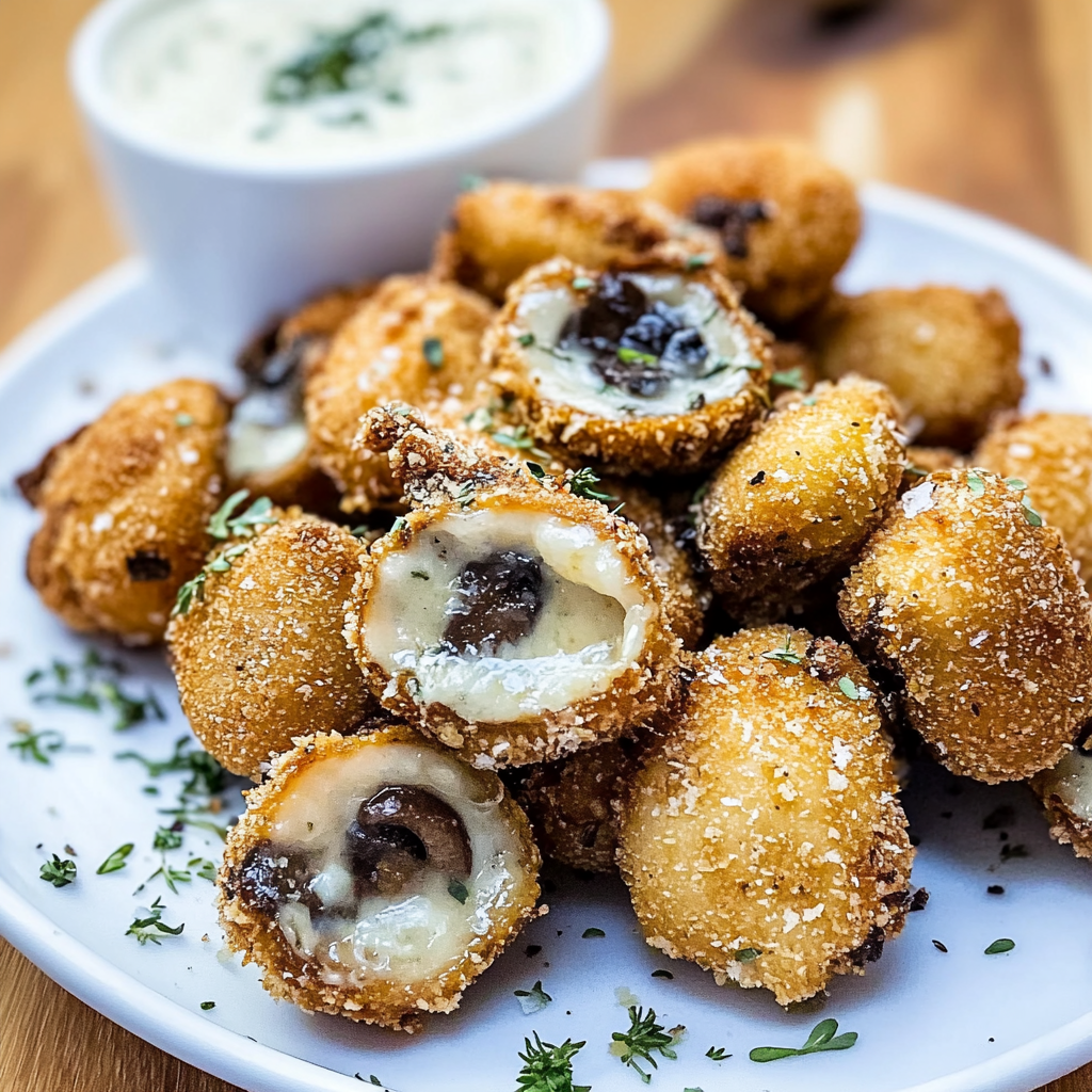 Recipe preparation for fried mushrooms