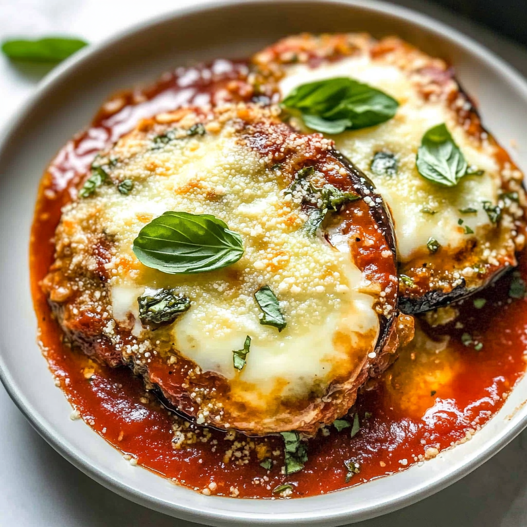 Recipe preparation for Crispy Air Fryer Eggplant Parmesan