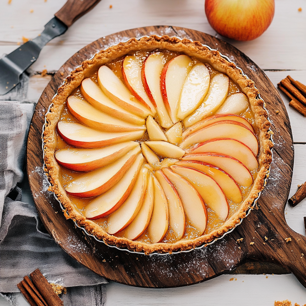 Recipe preparation for French Cinnamon Apple Tart