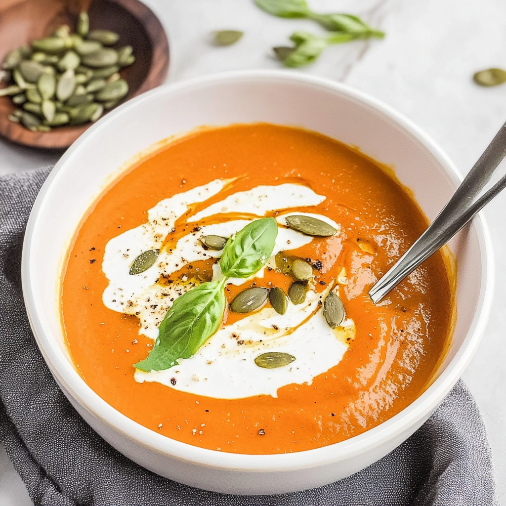 Recipe preparation for Crockpot Pumpkin Soup