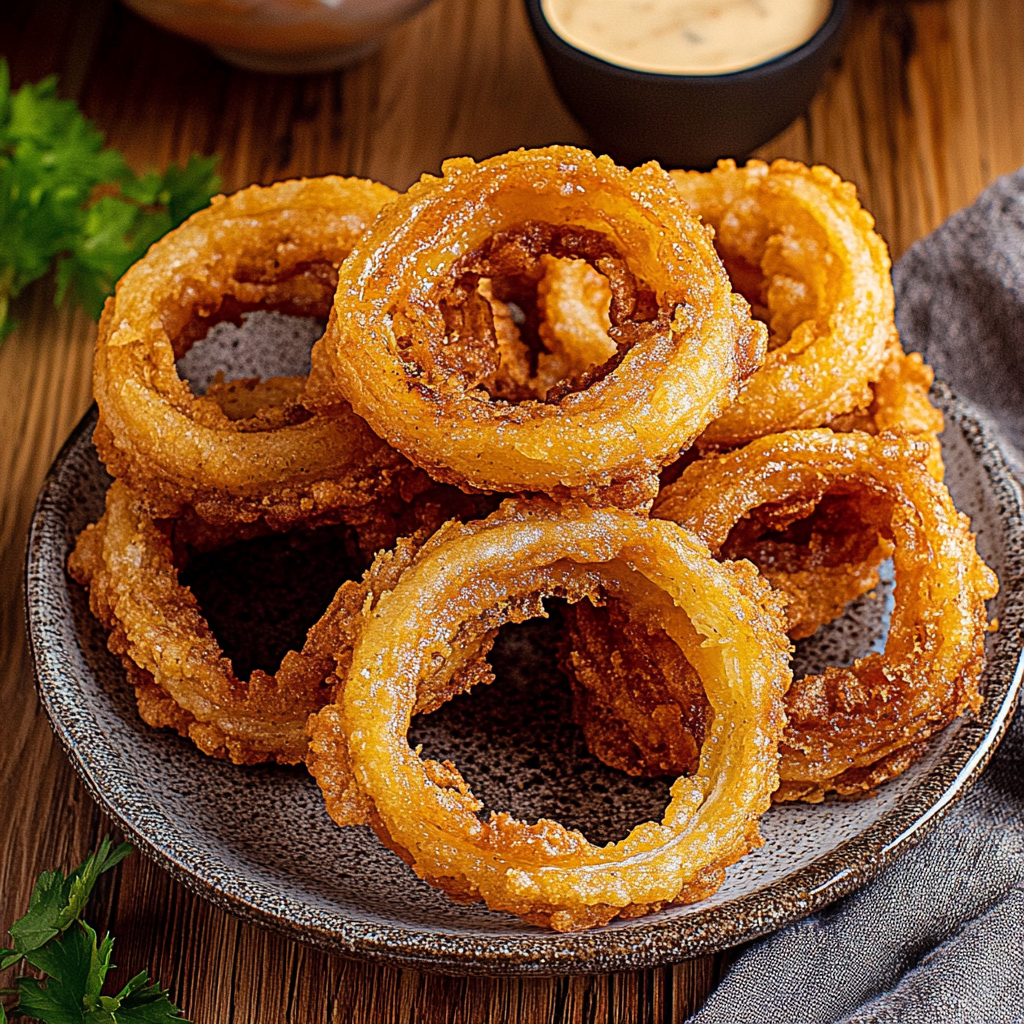 Recipe preparation for Deep Fried Onion Rings