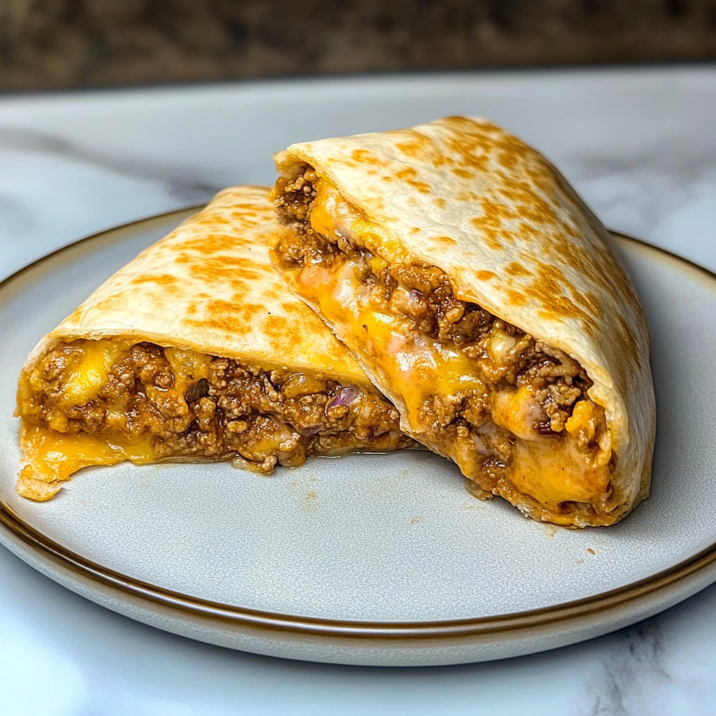 Recipe preparation for Grilled Cheese Burrito