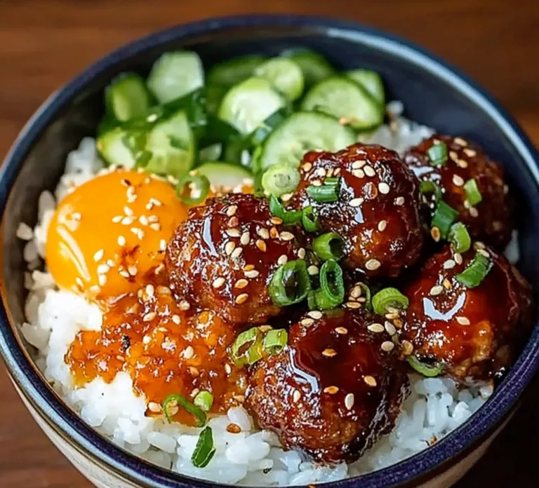 Irresistible Korean BBQ Meatball Rice Bowls Recipe