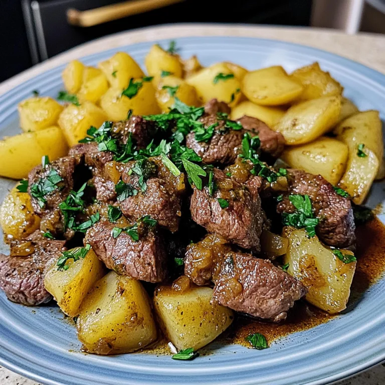 Irresistible Slow Cooker Garlic Butter Steak Bites & Potatoes