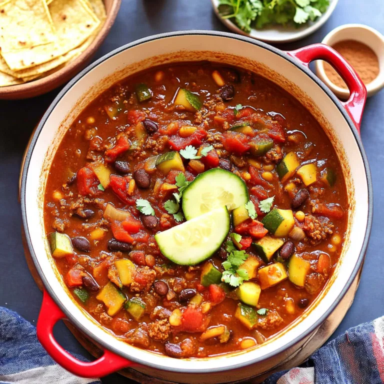 Comforting Zucchini Chili Recipe for Cozy Days