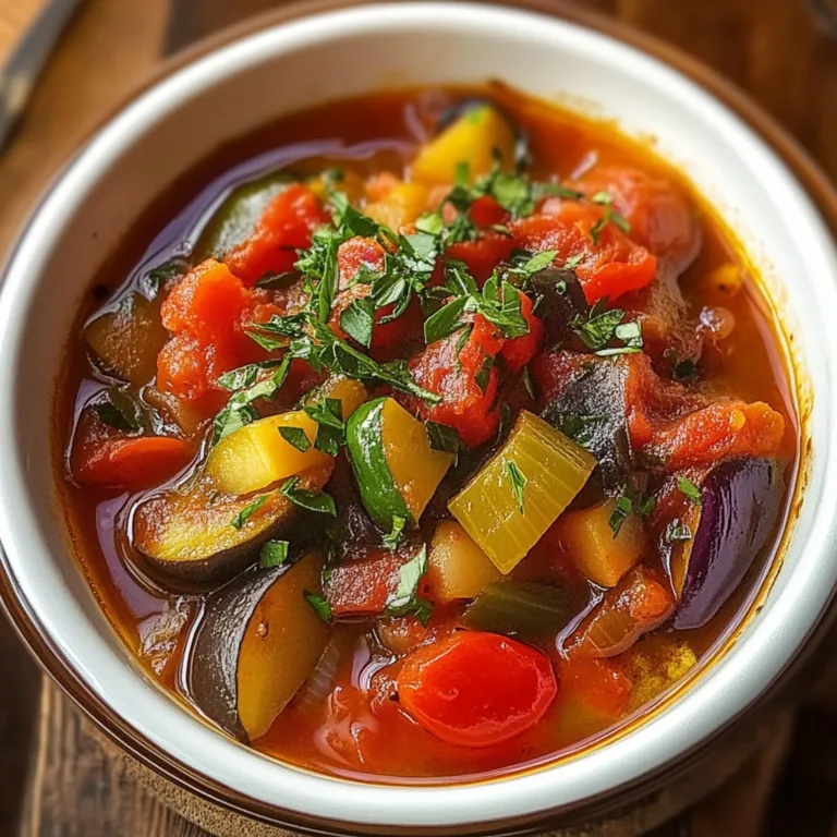 Irresistible Rustic Mediterranean Vegetable Ratatouille Soup