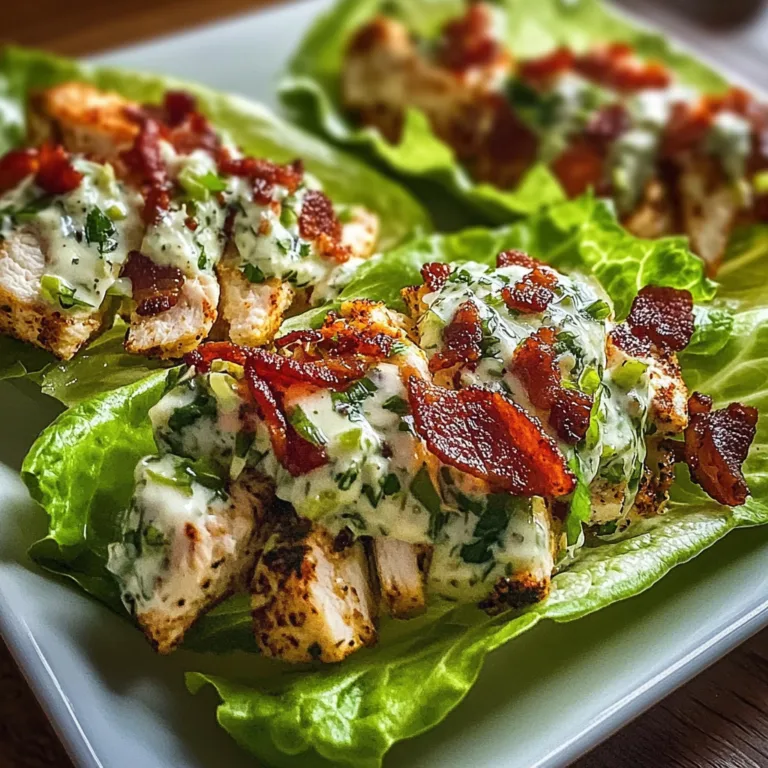 Flavorful Chicken Bacon Ranch Lettuce Boats Recipe