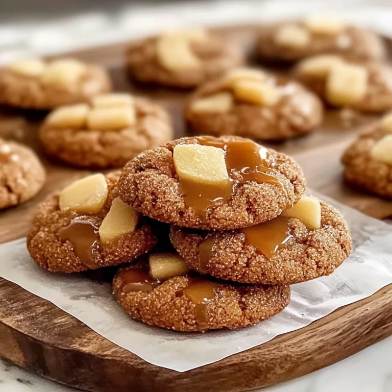 Irresistible Sweet Caramel Apple Snickerdoodle Cookies