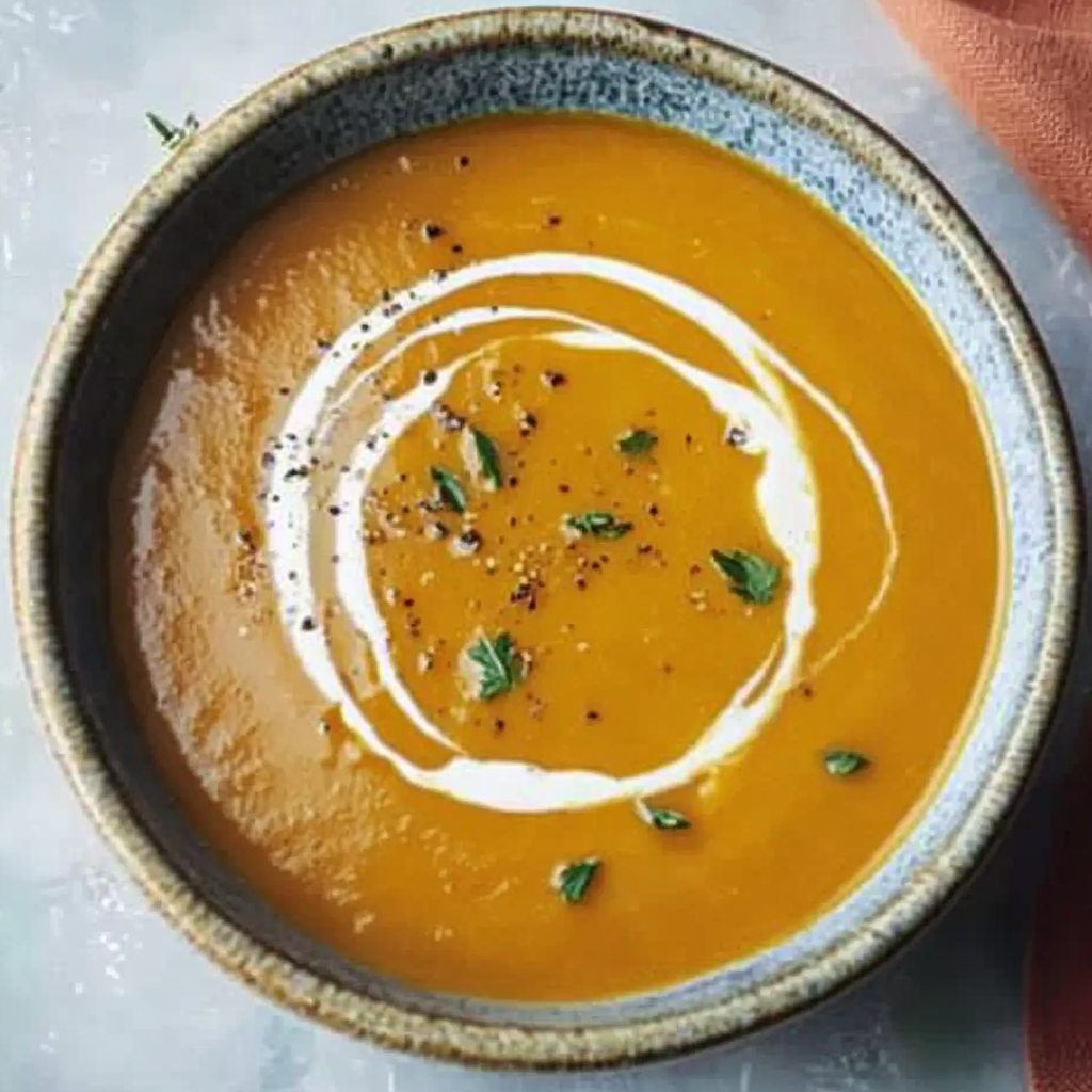 Recipe preparation for Cozy Slow Cooker Butternut Squash Soup