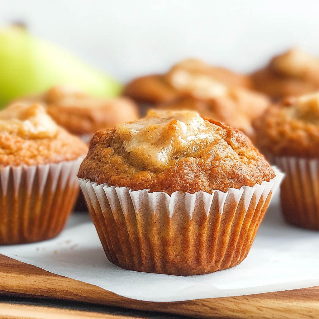 Recipe preparation for Spiced Pear Muffins Recipe