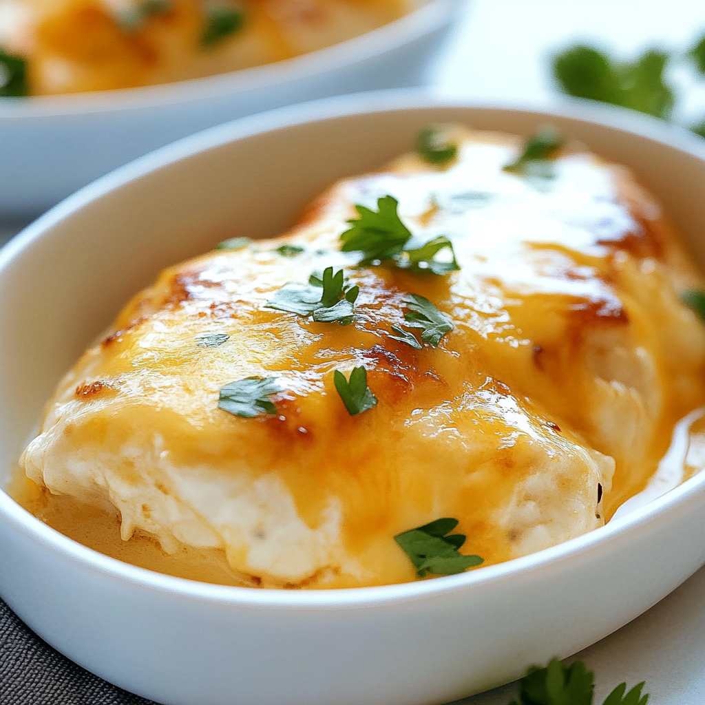 Recipe preparation for Cheesy Sour Cream Chicken