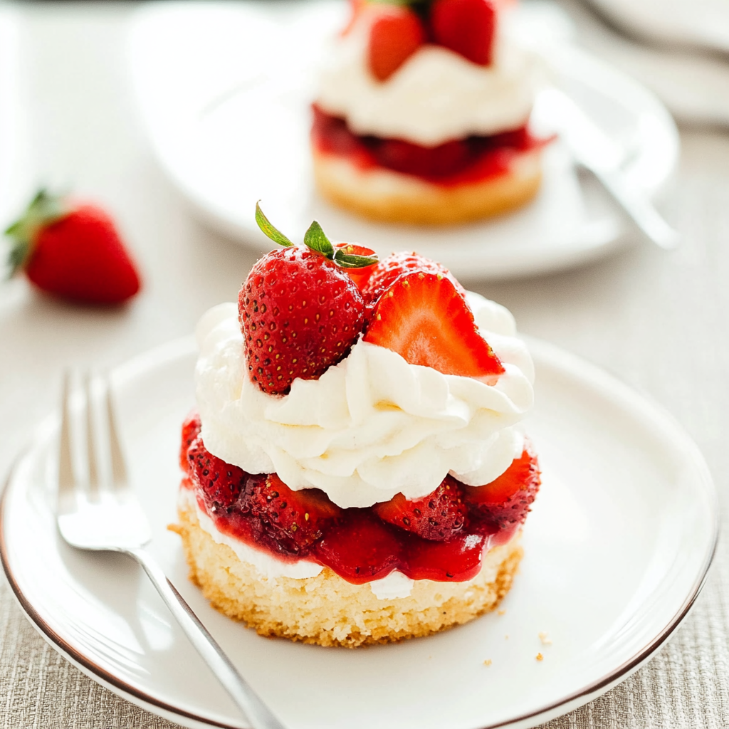 Recipe preparation for Homemade Strawberry Shortcake