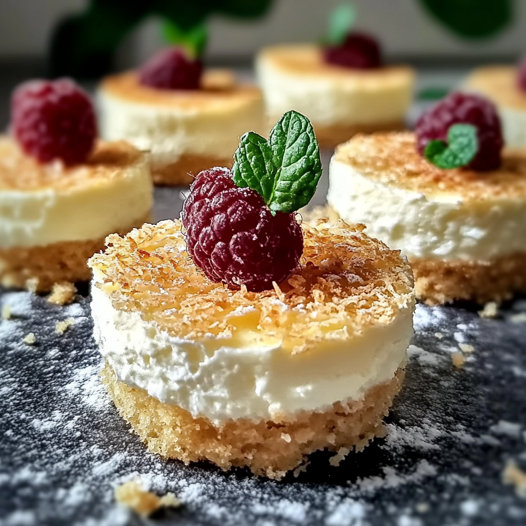 Recipe preparation for Coconut Milk Mini Cheesecakes