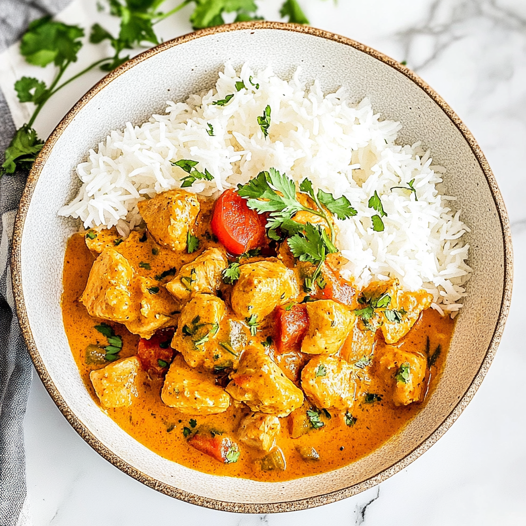 Recipe preparation for Coconut Chicken Curry