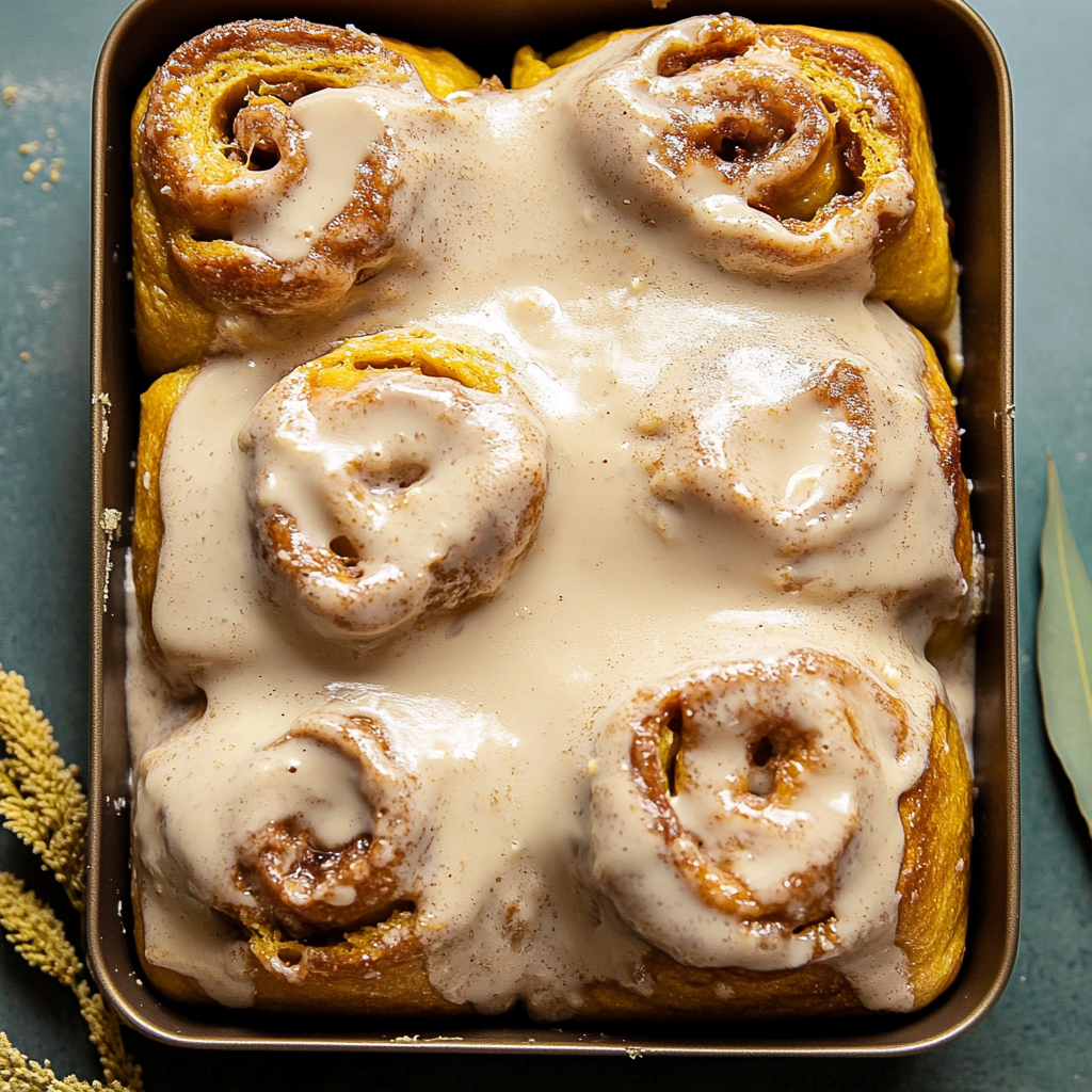 Recipe preparation for Homemade Pumpkin Chai Cinnamon Rolls