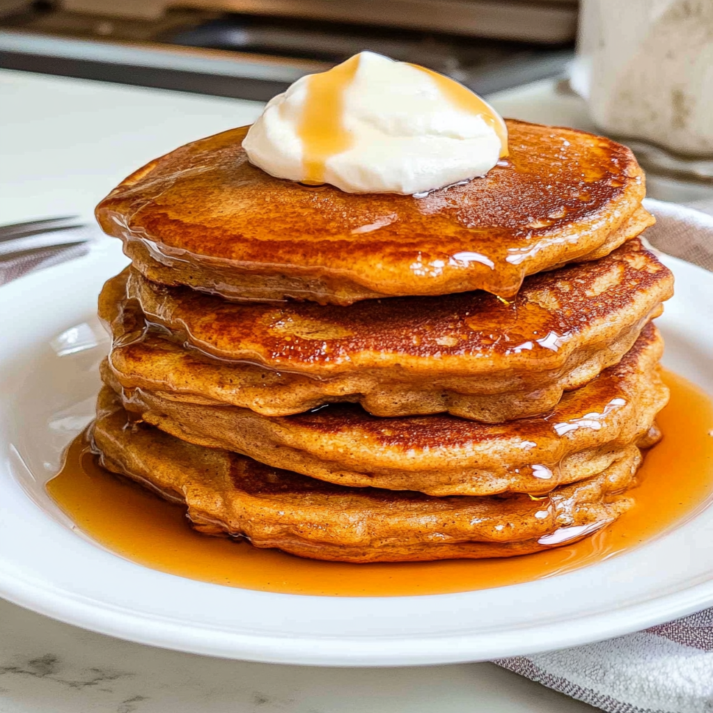 Recipe preparation for Pumpkin Pancakes