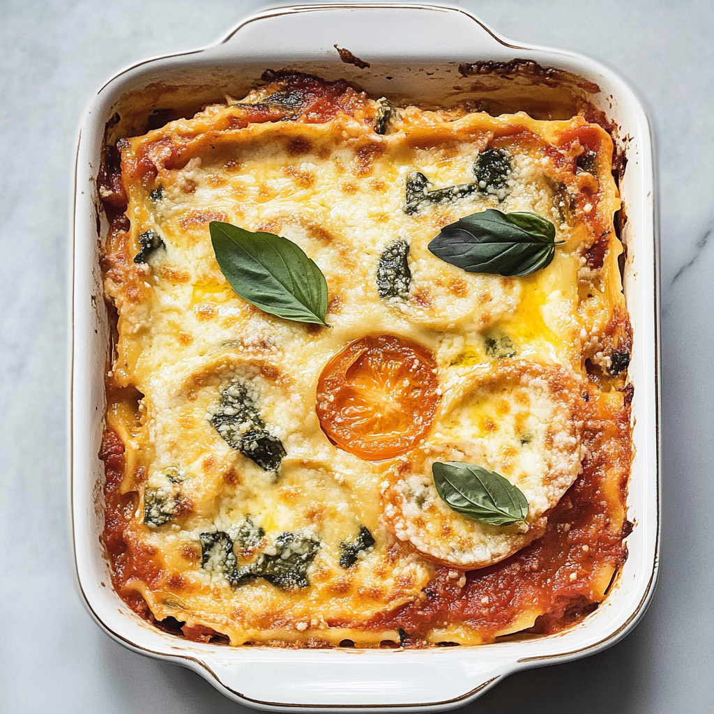 Recipe preparation for Tomato Lasagna