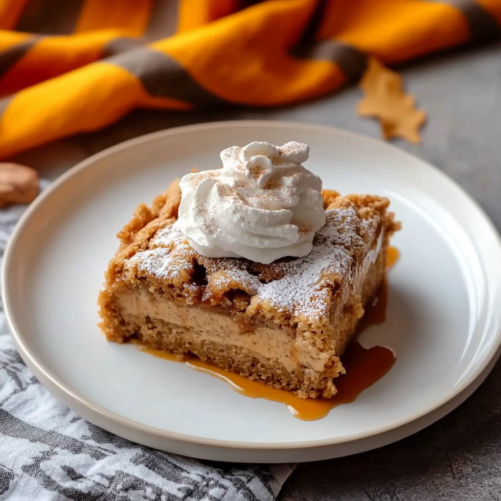 Recipe preparation for Pumpkin Spice Dump Cake