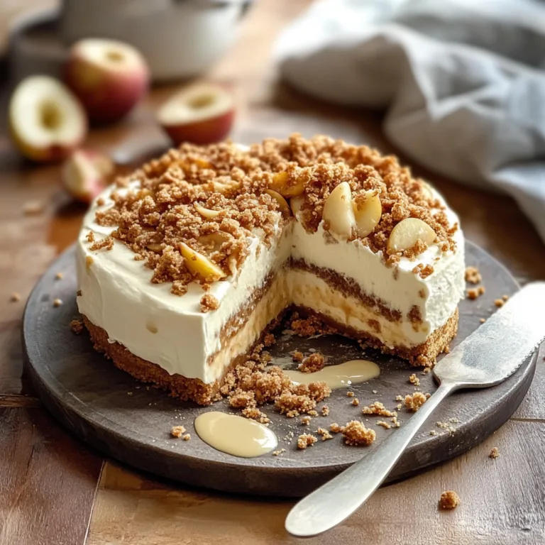 Indulge in Creamy Apple Crumble Cheesecake Delight