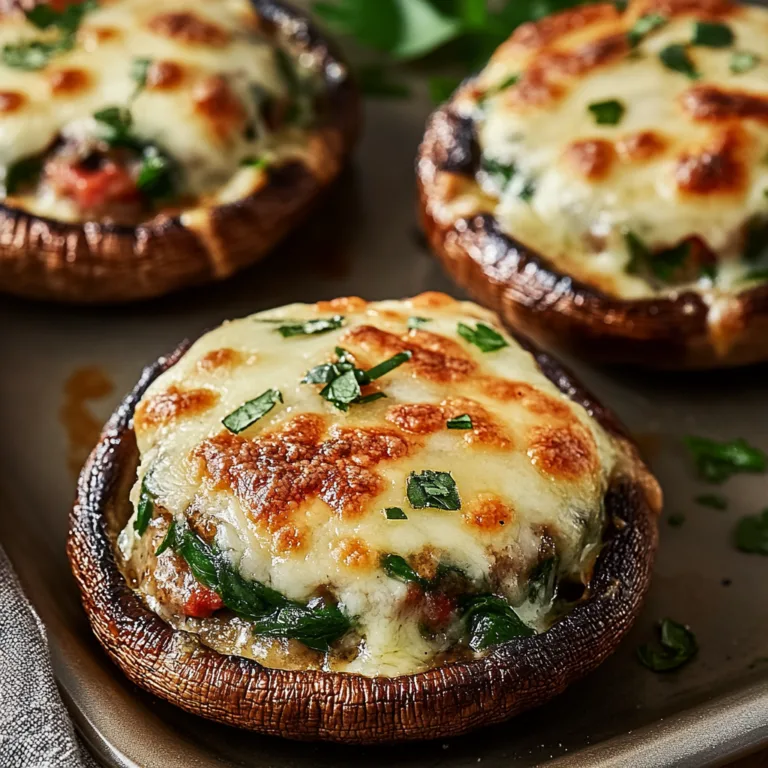 Irresistible Stuffed Portobello Mushrooms Recipe Delight
