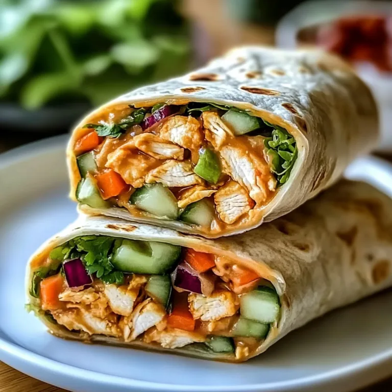Delicious Thai Peanut Chicken Wraps – A Flavorful Adventure