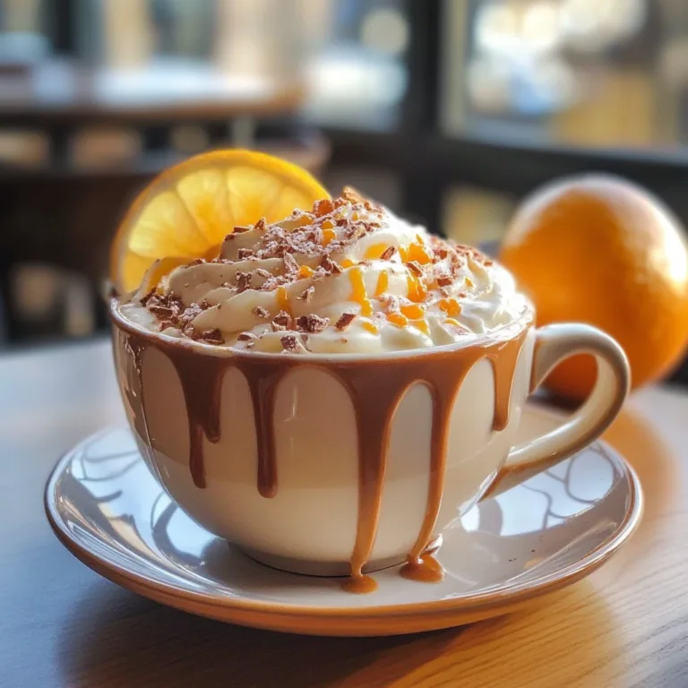 Indulge in Creamy Orange Hot Chocolate Delight