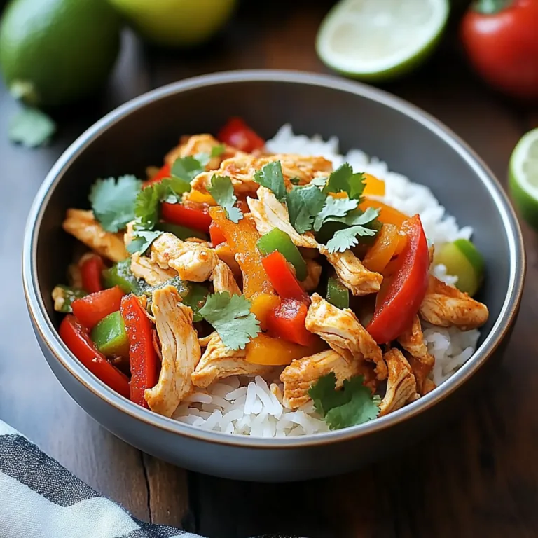 Flavor-Packed Chicken Fajita Rice Bowl Recipe Delight