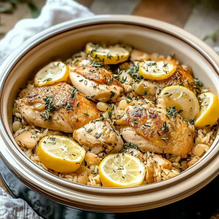Irresistible Slow Cooker Lemon Herb Chicken and Rice Recipe