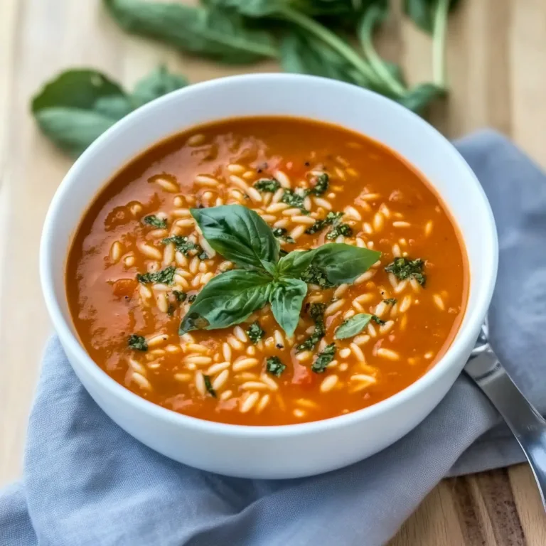 Cozy Hearty Tomato Orzo Soup Recipe for Chilly Evenings
