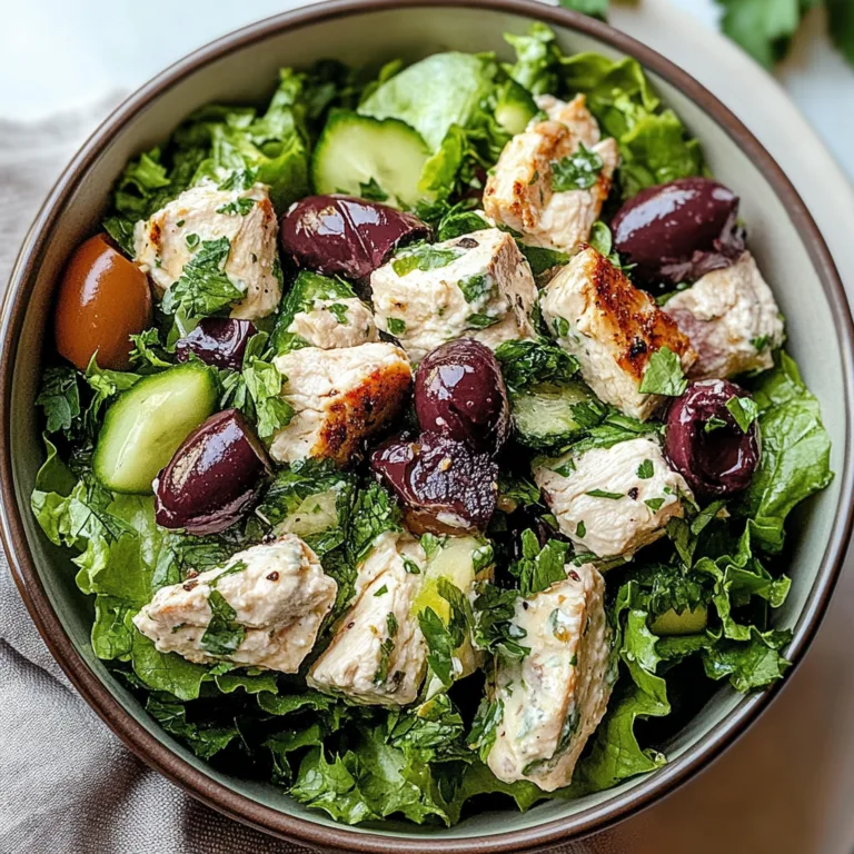 Delicious Greek Tzatziki Chicken Salad Bowl Recipe