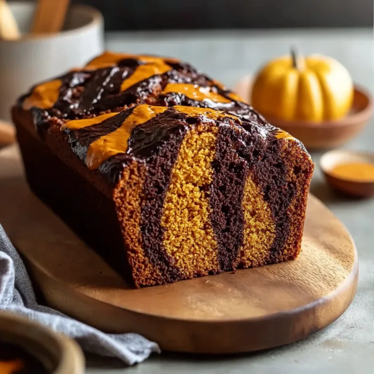 Indulge in Chocolate Marble Pumpkin Bread Delight
