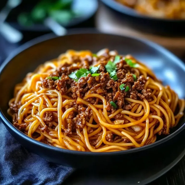 Savory Mongolian Ground Beef Noodles Recipe to Savor