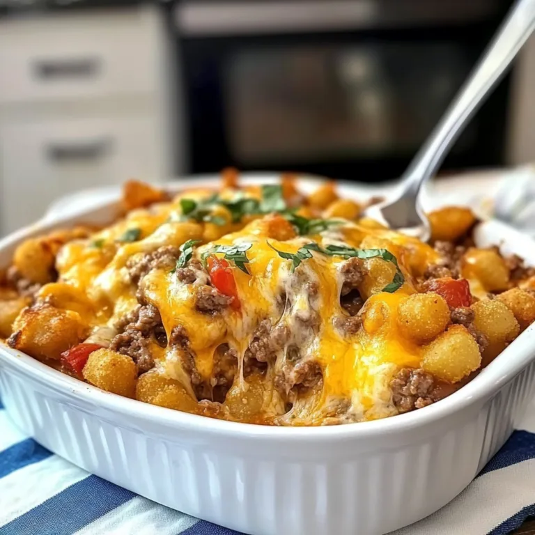 Irresistible Cheeseburger Tater Tot Casserole Recipe