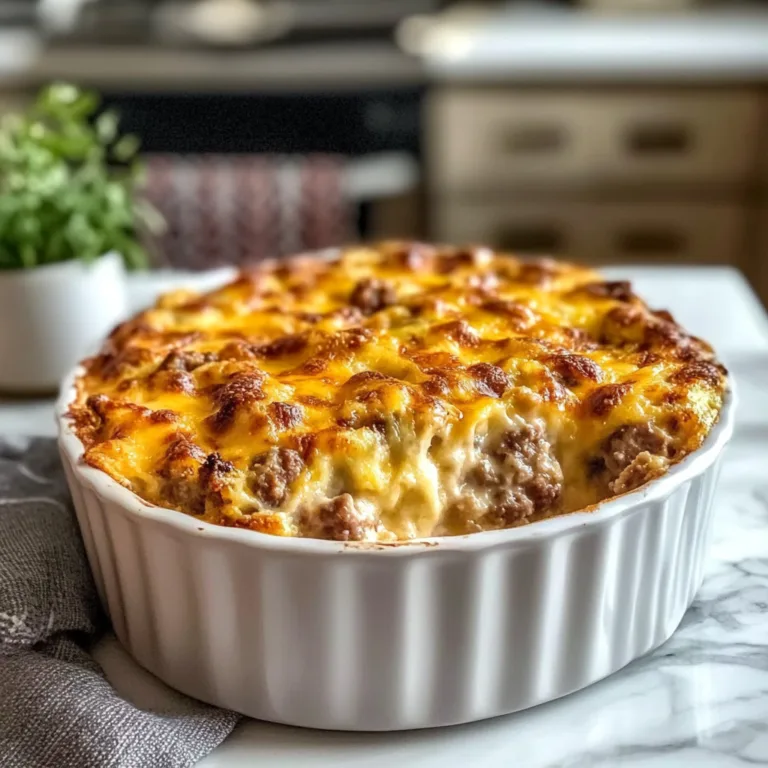 Savory Breakfast Sausage and Cheese Casserole Recipe