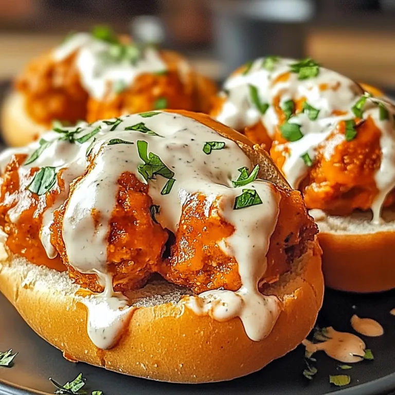 Irresistible Buffalo Chicken Meatball Sandwiches Recipe