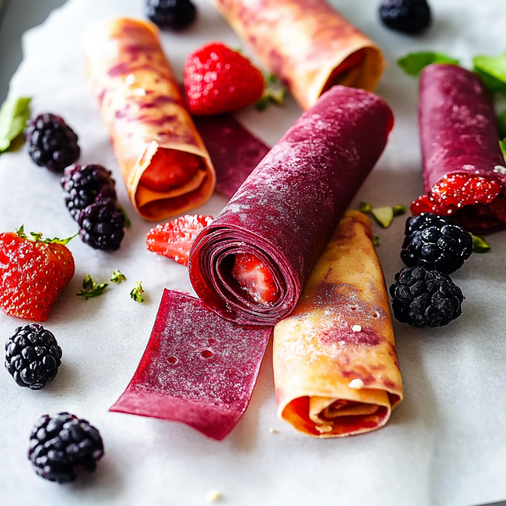 Recipe preparation for Homemade Fruit Roll-Ups