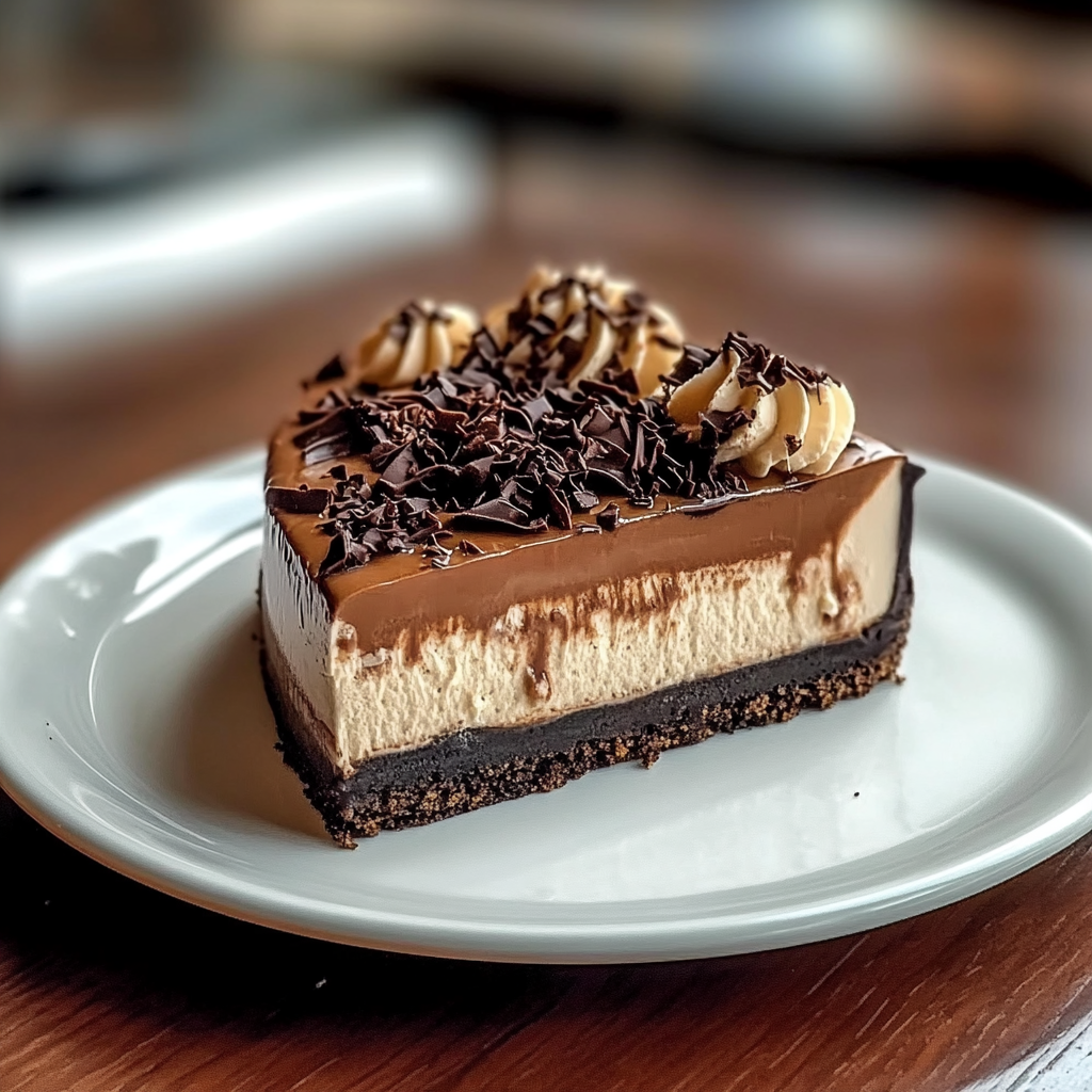 Recipe preparation for Cappuccino Fudge Cheesecake