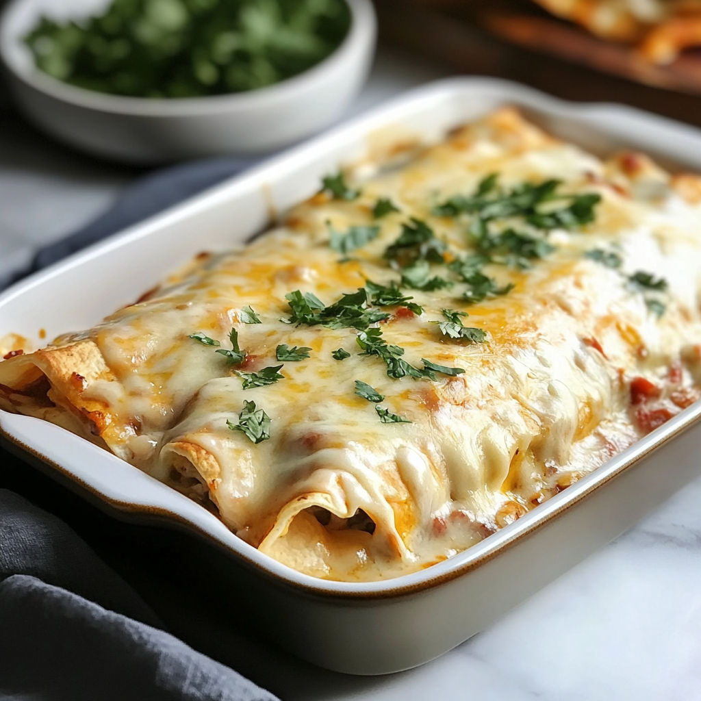 Recipe preparation for Chicken Enchiladas