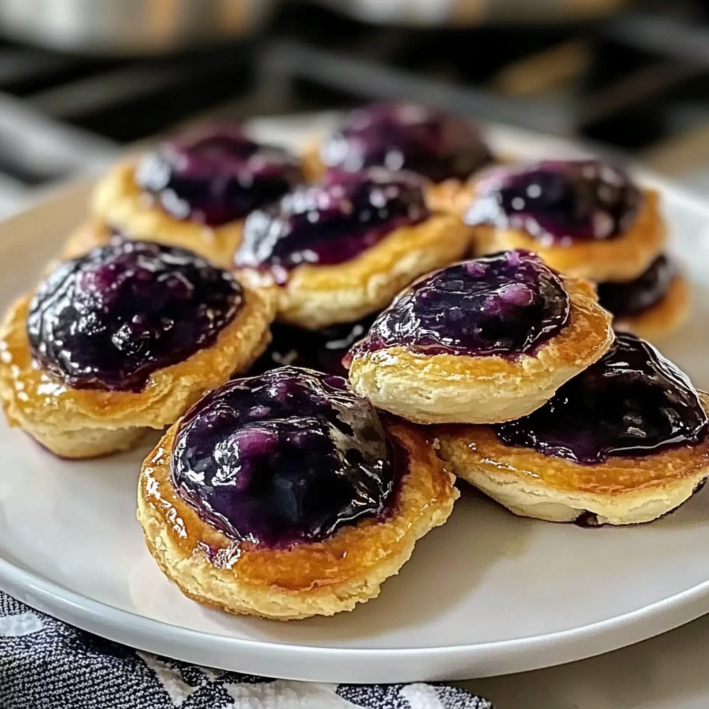 Recipe preparation for Irresistible 4-Ingredient Blueberry Pie Bombs