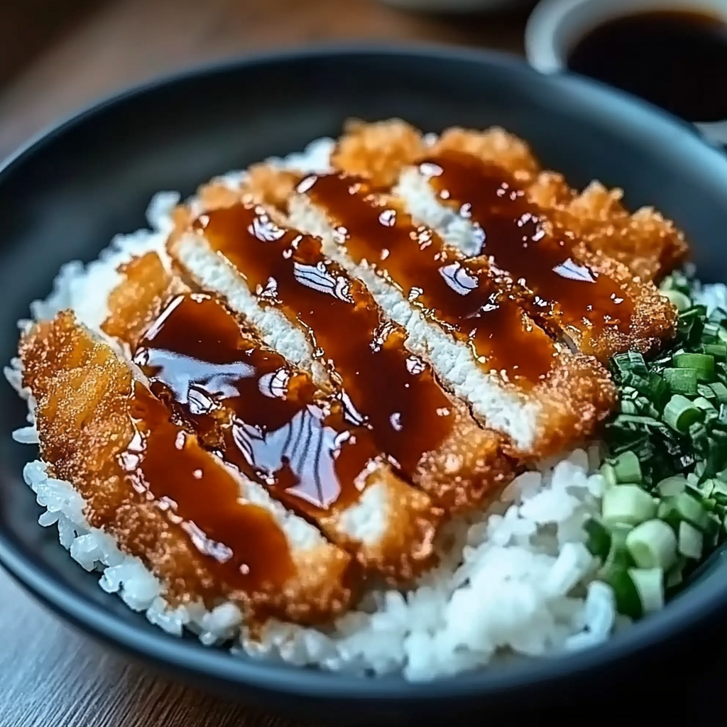 Recipe preparation for Japanese Katsu Bowls with Tonkatsu Sauce