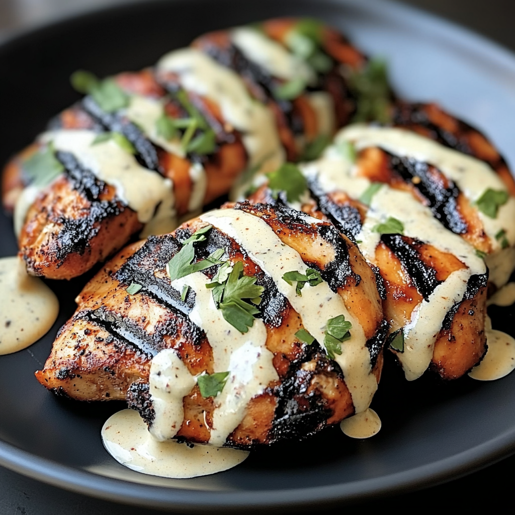 Recipe preparation for Cajun Grilled Chicken with Alabama White Sauce